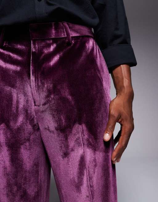 burgundy velvet dress pants A Line High Slit Burgundy Satin Long Prom Dresses, High Slit Burgundy –  morievent