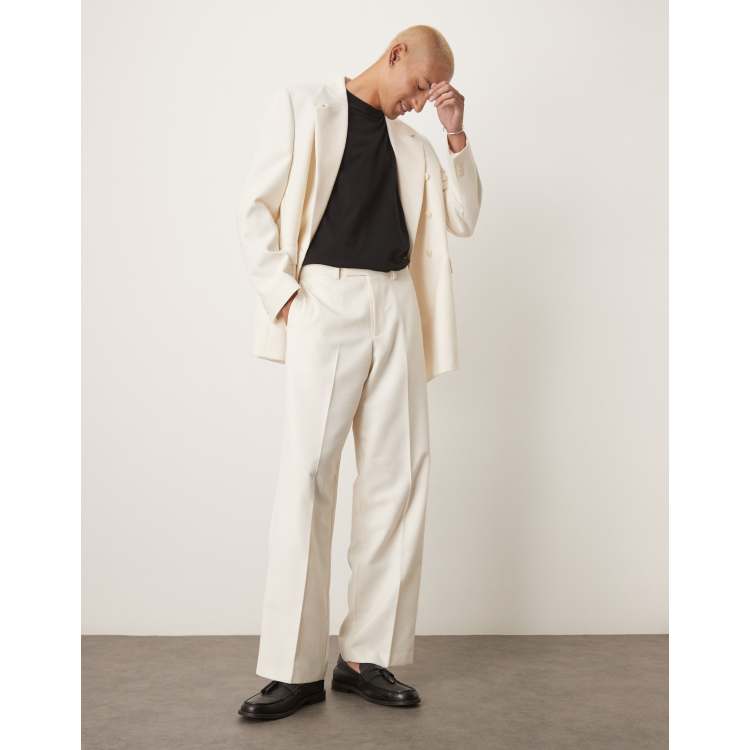【MODERNIF】Poel Wide Cream Pants Max Studio Women's Spring 2023 Fashion Easy Wide Leg