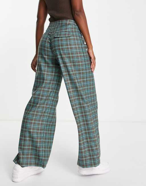 Green hot sale checkered joggers