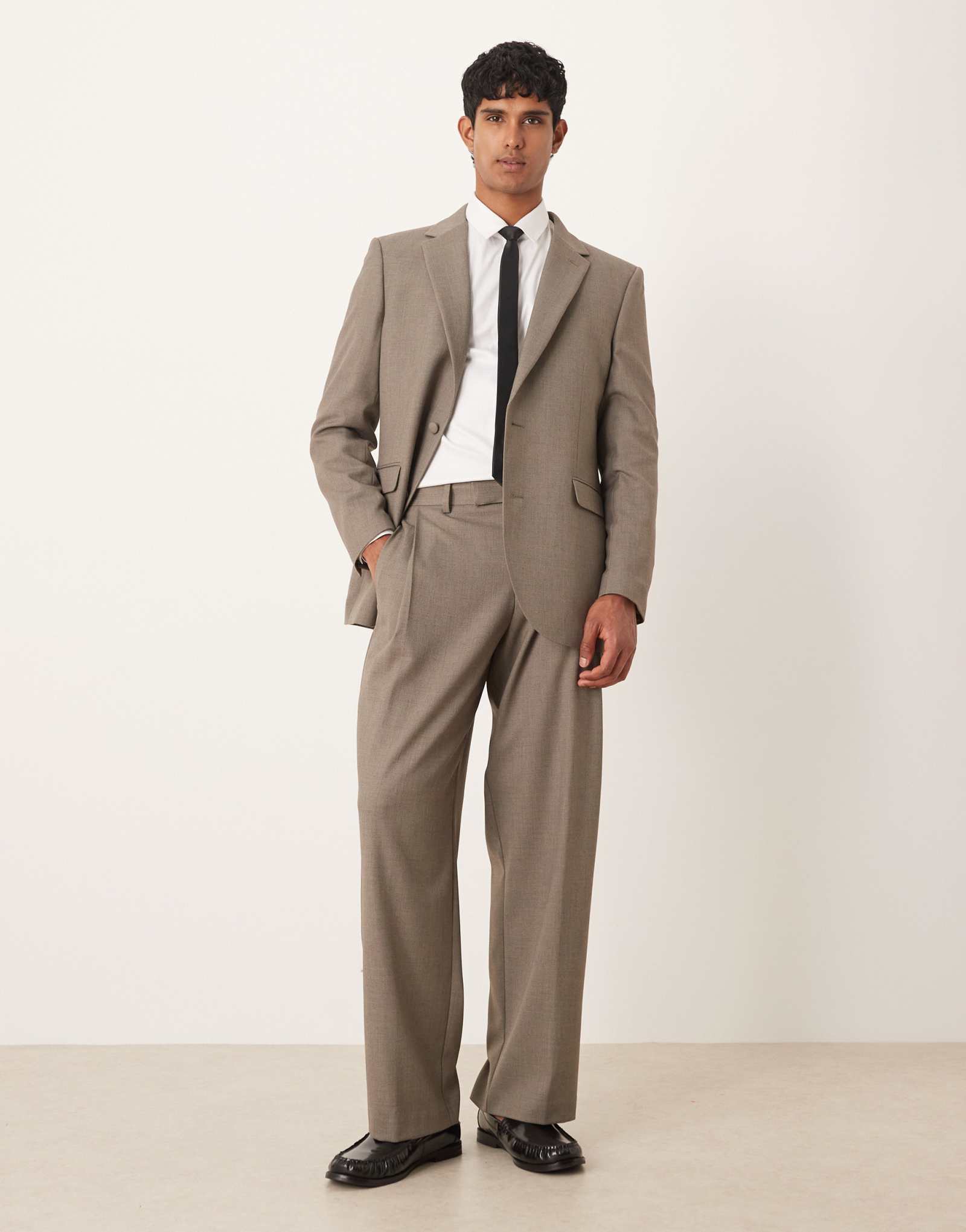 Широкие костюмные брюки ASOS DESIGN из зеленой саржи