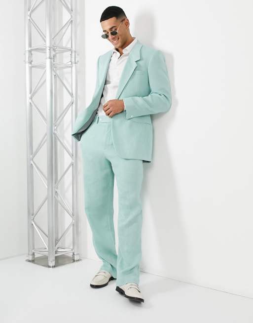mint green dress pants Mint Green Linen Pants – Relaxed Summer Comfort – Zaz Store main image 0