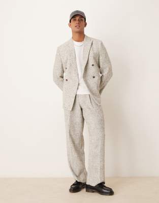 Asos Design Wide Leg Suit Pants In Gray
