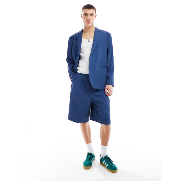スーツ M ICON SUMMER SUIT SHORTS MON Mi Bo Tong Slim Fit Short Suits for Men 2 PC Mens Summer