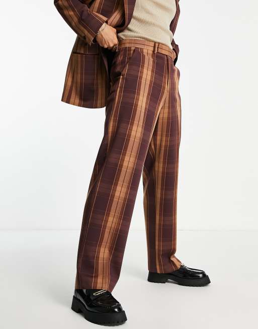 Asos mens 2024 tartan trousers