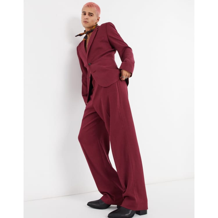 Burgundy trouser shop suit ladies