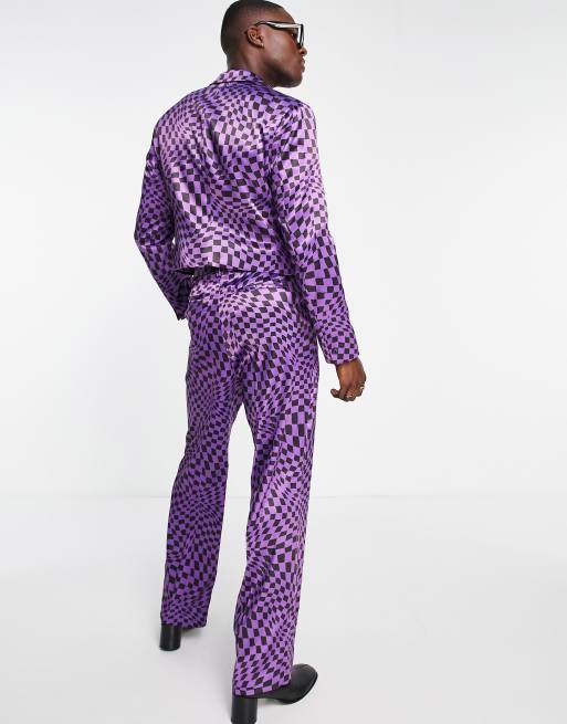 Purple leopard sales print trousers