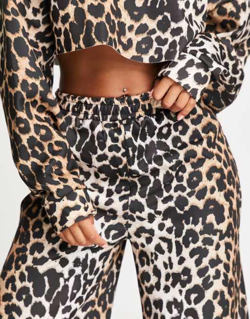 Cheetah print online sweatpants