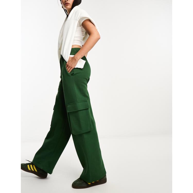 ASOS DESIGN oversized with turtleneck & wide leg cargo sweatpants set in  washed