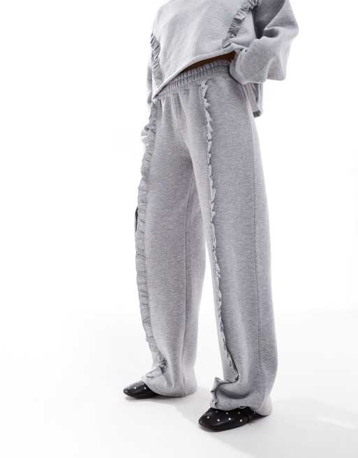 Wide Leg Sweatpant in Light Heather Grey – Daub + Design