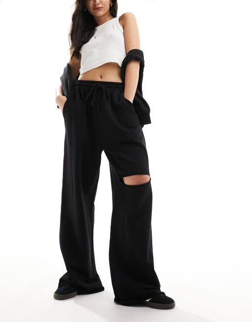 Black Wide Leg Sweatpants