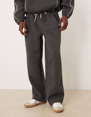 Asos Design Wide Leg Sweatpants With Side Piping In Multi