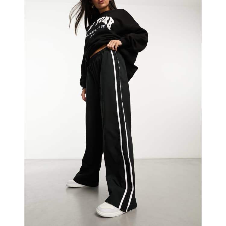 SIDE STRIPE JOGGER PANTS - Black