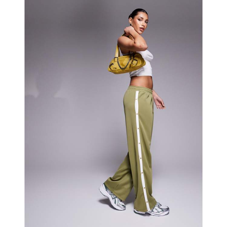 【BAON】[unisex] Merge Line Snap Button Track Wide Pants BAON】[unisex] Merge Line Snap Button Track Wide Pants (BAON