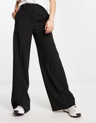 ASOS DESIGN high waisted wide leg trousers in marmalade