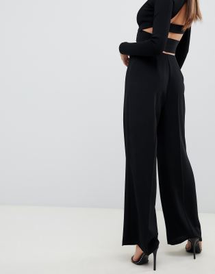 asos high waisted black trousers