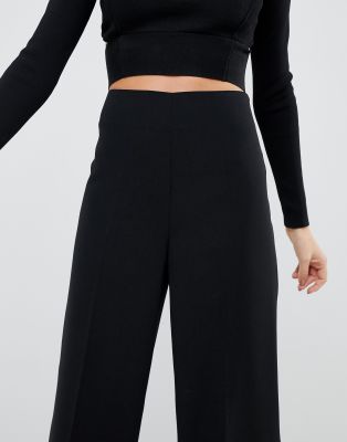 asos high waisted black trousers