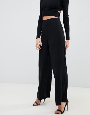 asos high waisted black trousers