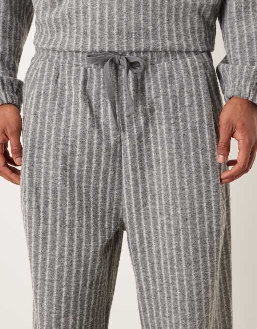 ASOS DESIGN wide leg wool look sweatpants in gray - part of a set, 5 of 5