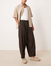 ASOS DESIGN super baggy sweatpants in blue mini stripes