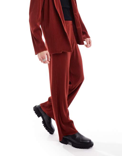Asos red trouser suit deals