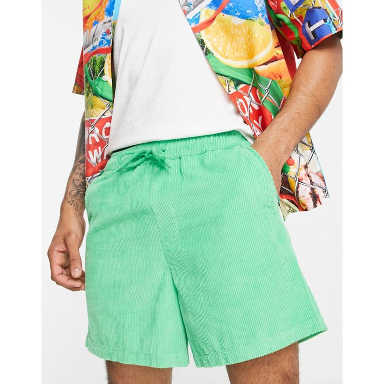 ASOS DESIGN extra long wide shorts in forest green