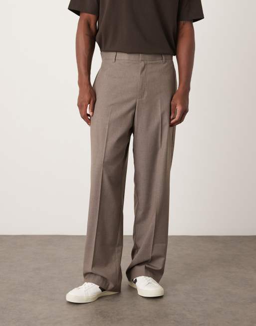 ASOS DESIGN wide smart co-ord trousers in beige, 2 of 5