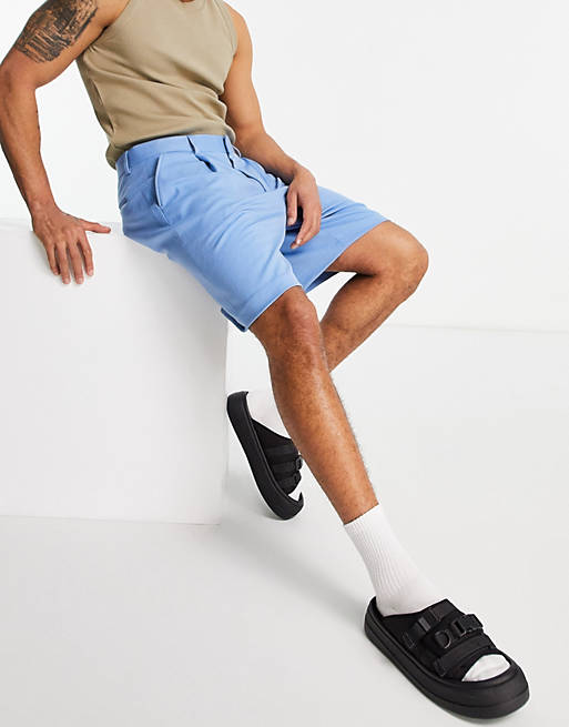 Shorts wide smart shorts in blue 