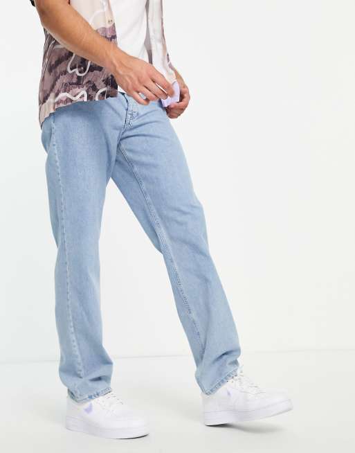 Stonewash straight best sale leg jeans