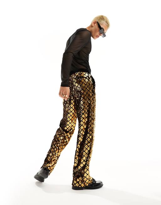 Gold hot sale sequin sweatpants