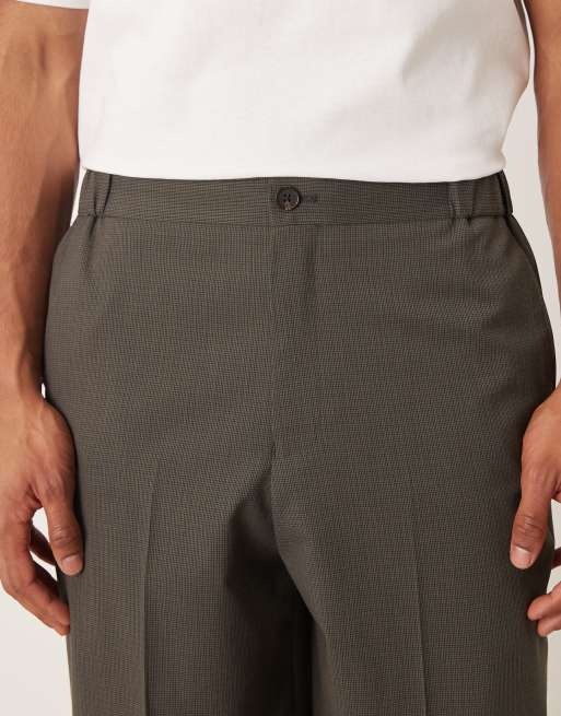 ASOS DESIGN wide suit pants in light brown, 5 of 5