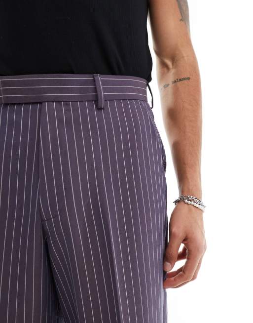 ASOS DESIGN relaxed suit pants in purple