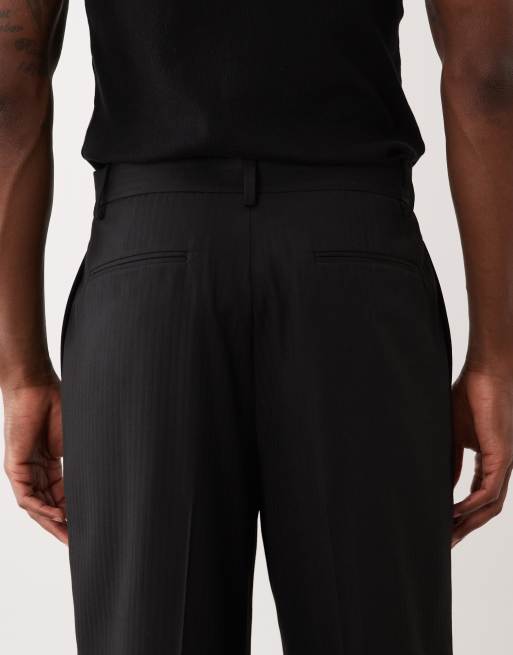 ASOS DESIGN wide suit trousers in black, 5 of 5