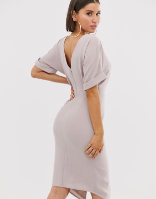 asos design wiggle midi dress