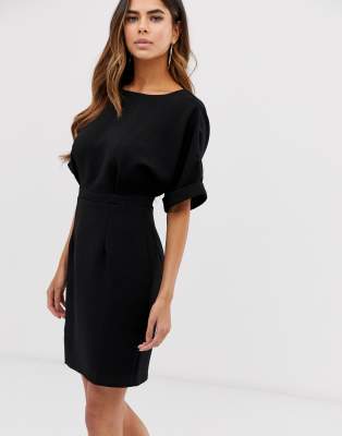 black mini work dress