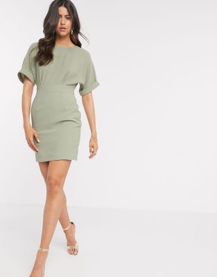asos design maternity wiggle mini dress
