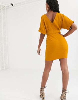 mustard yellow dress asos