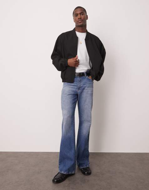 ASOS DESIGN - Wijde flared jeans met tint in lichte wassing blauw - view 1