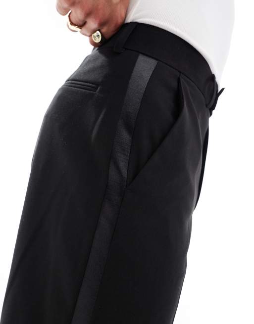 ASOS DESIGN - Wijde pantalon in zwart, 3 van 5