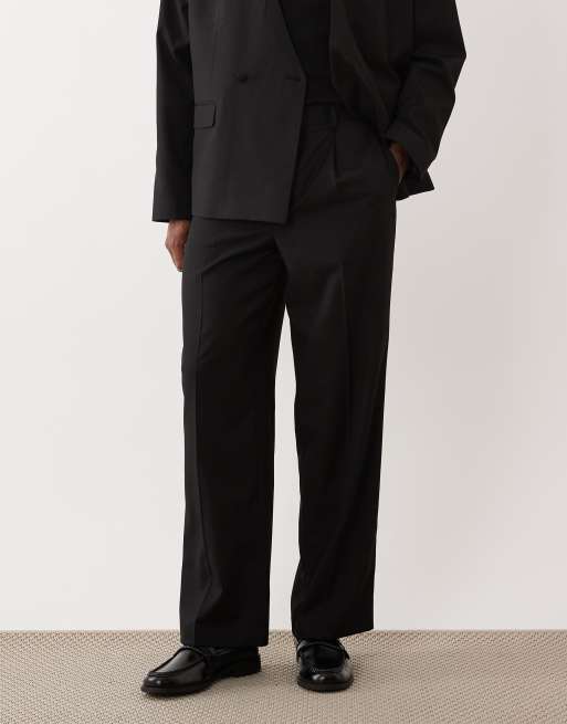 ASOS DESIGN - Wijde pantalon in zwart, 2 van 5