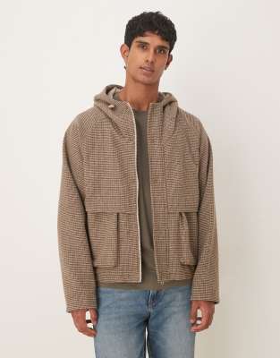 Asos Design Windbreaker In Brown