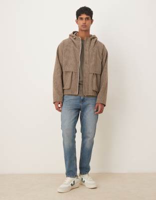 Asos Design Windbreaker In Brown