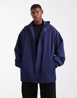 Asos Design Windbreaker Jacket In Blue