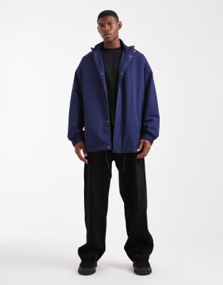 Asos Design Windbreaker Jacket In Blue