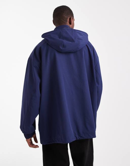 ASOS DESIGN windbreaker jacket in navy, 3 of 5