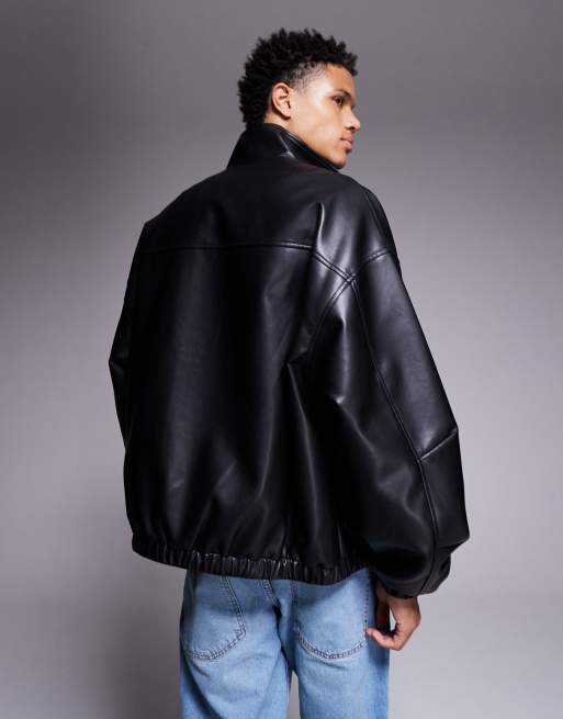 ASOS DESIGN - Windjack van imitatieleer in zwart, 3 van 5