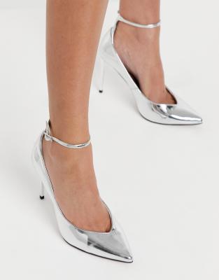 escarpin argenté asos
