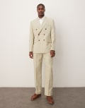 [ASOS DESIGN] ASOS DESIGN wool blend double breasted regular suit jacket in light green Chest 46 Regular Light green
