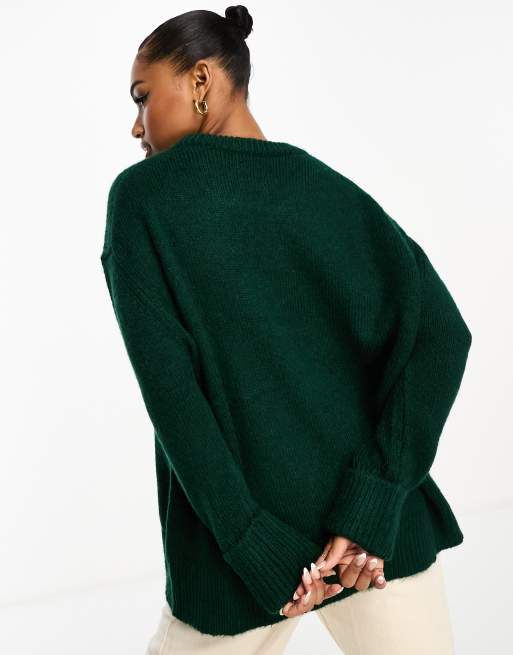 Long sleeve 2025 green sweater