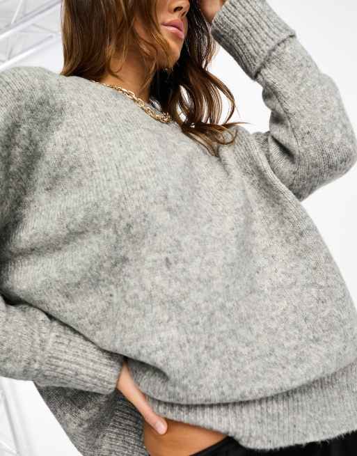 Oversized store grey jumper