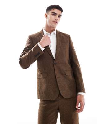 Asos Design Wool Blend Slim Suit Jacket